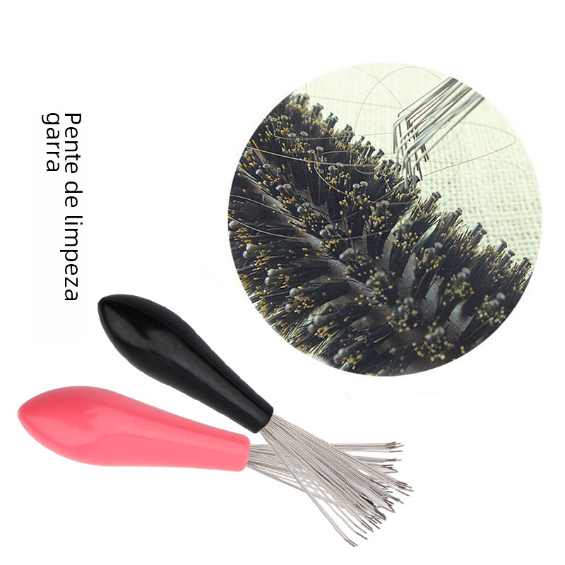 Metal Curling Brush Cleaning Tool for Hair and Carpets