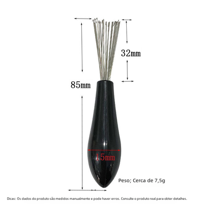 Metal Curling Brush Cleaning Tool for Hair and Carpets